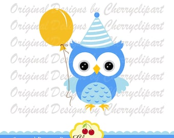 Owl Birthday PNG SVG: Balloon Sublimation Art (Personal & Commercial Use)
