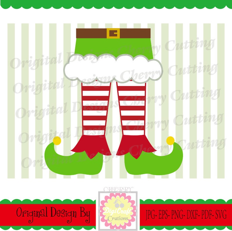 Elf Shoes Christmas Elf Legs SVG DXF Elf Feet Silhouette Cut Etsy