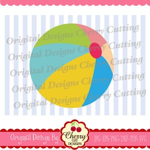 Beach Ball SVG PNG: Summer Clipart Sublimation Art & Cut File (Digital Download)