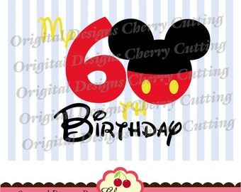 Mickey 6th Birthday SVG PNG: Vinyl Cut File (Digital Download)