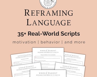 Parent Scripts Printable Teens 35+ Phrase Swaps for Parents What to Say Instead Cheat Sheet Positive Parenting Communication Printable SEL