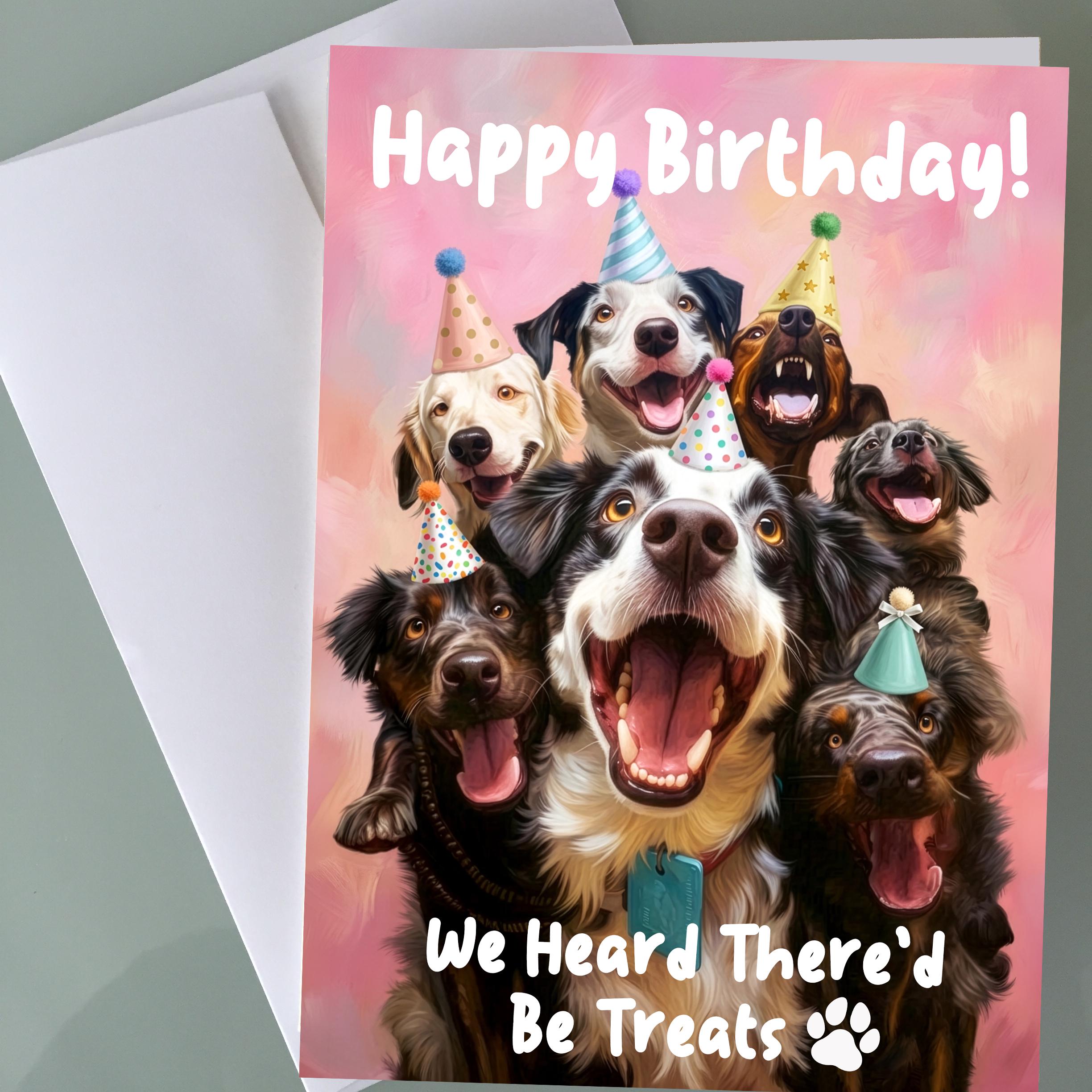 Dogs Birthday Cards - Party Funny Birthday Card Gift for Dog Lovers - Etsy