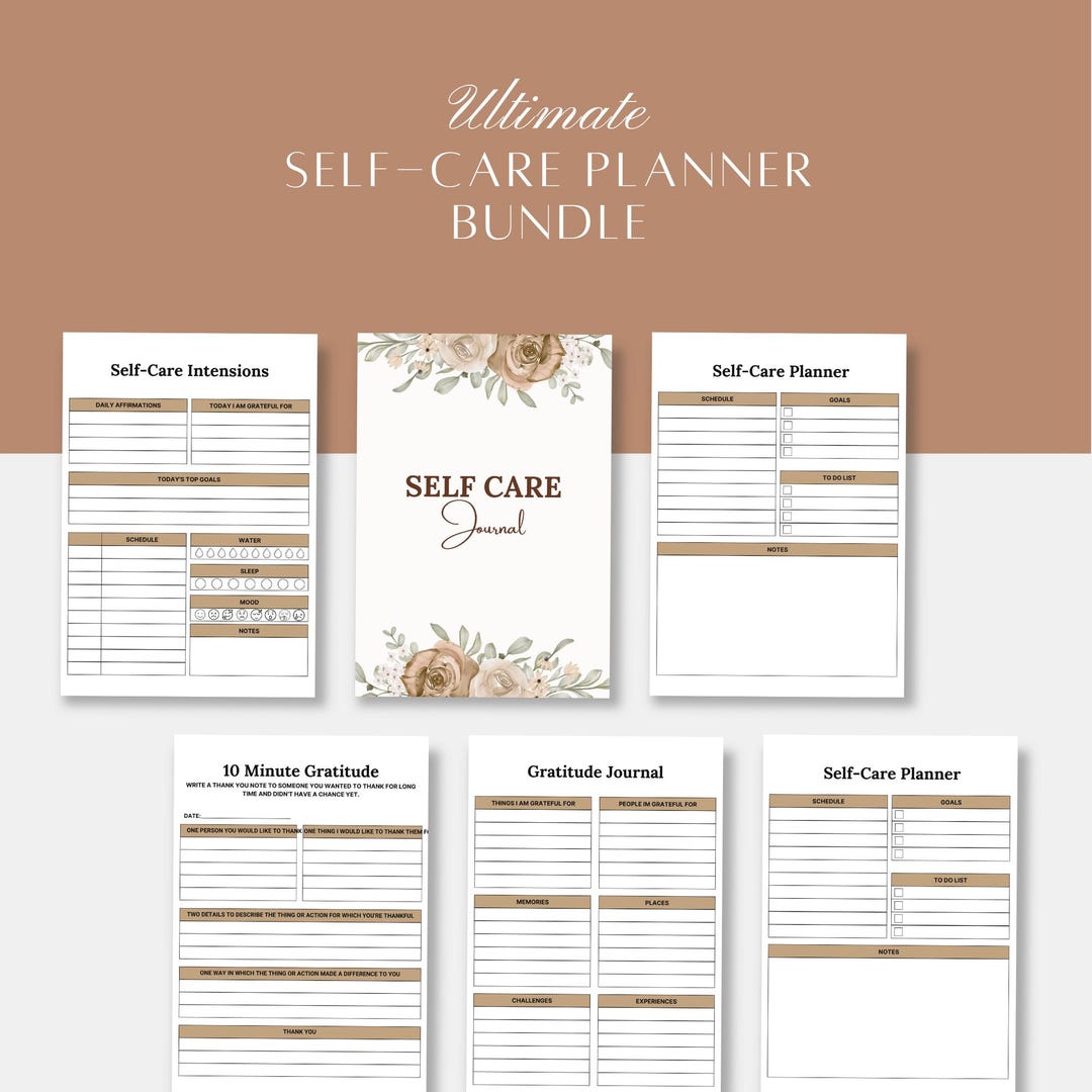 Self Care Planner Printable | Wellness Planner & Mental Health Journal ...