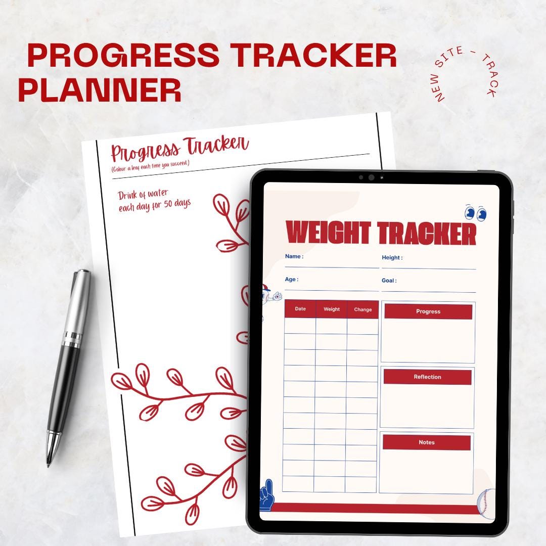 Daily Progress Tracker, Workout Progress Tracker Printable PDF ...