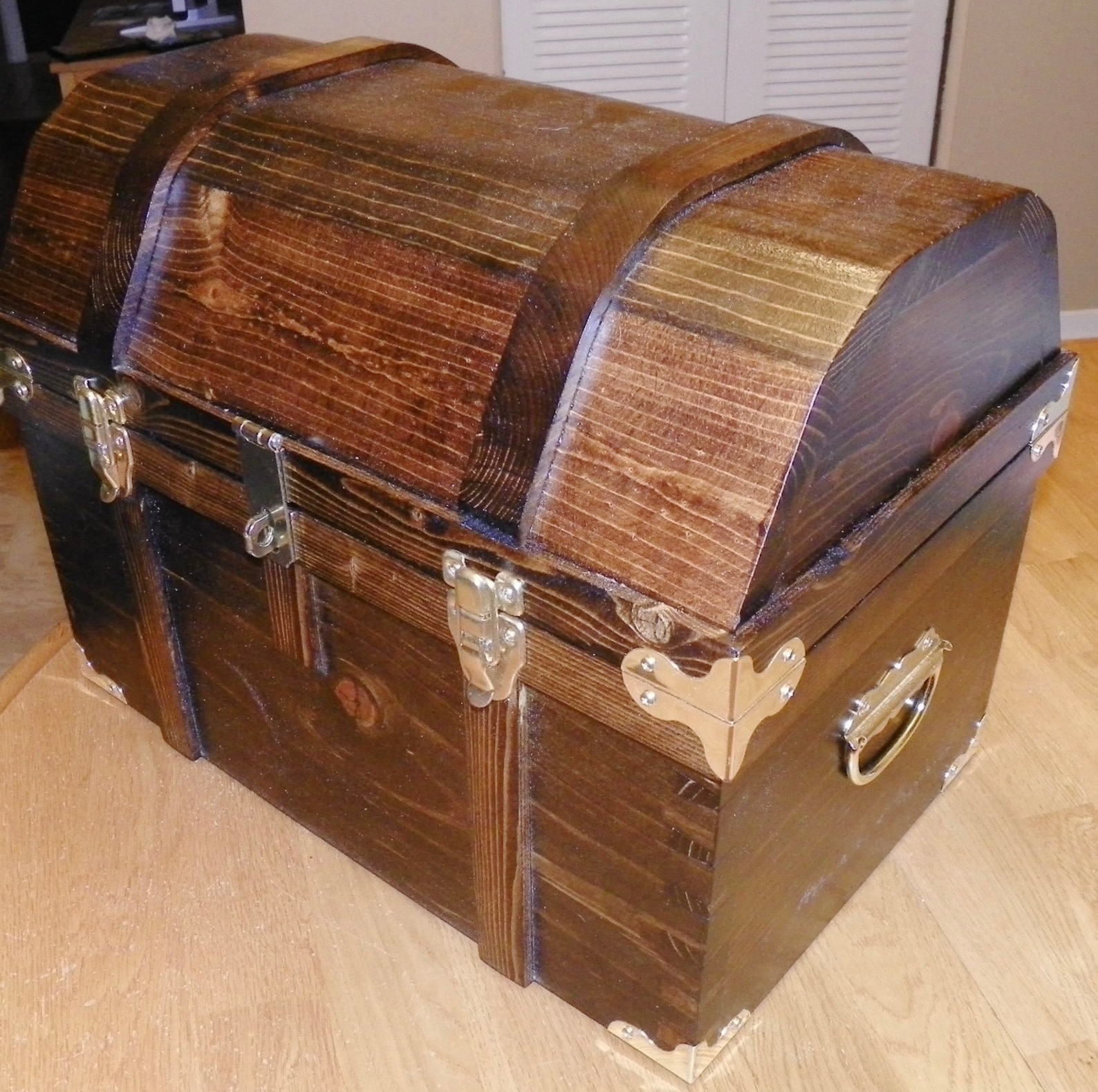 Large Pirate Treasure Chest w/ All Brass Hardware Etsy