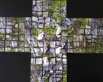 Ancient Road/Dungeon Corridors - Print and Play modular tile set, for Dungeons & Dragons, Age of Sigmar, Pathfinder, Warhammer Quest, more!