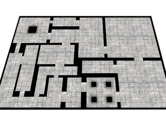 2'x3' Modular Dungeon Map RPG game mat - for Dungeons and Dragons, Pathfinder, Warhammer Quest, Dungeon World, roleplaying Fantasy 28mm D20
