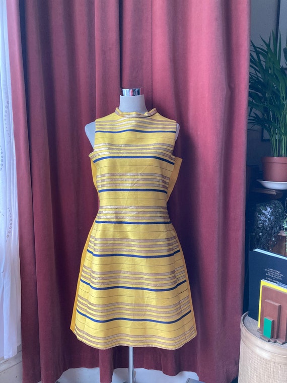 Collectable Mad Men designer 60s yellow striped sh