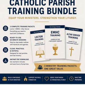 Catholic Parish Ministry Training Bundle | Extraordinary Minister of Holy Communion + Lector | Printable PDF