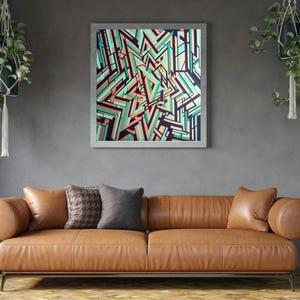 Angulus Geometric Wall Art, Abstract Modern Print, Bold Statement Poster, Colorful Contemporary Decor, Minimalist Graphic Digital Download