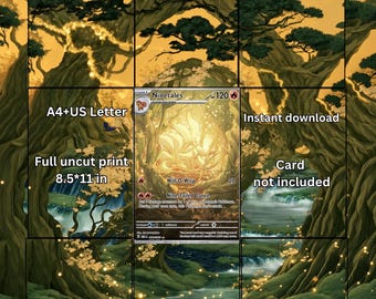 Ninetales 199/197 Pokemon Extended Art, Enchanted Forest Pokemon Poster, Obsidian Flames Digital Download