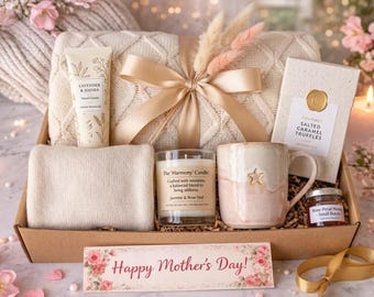 Coffret cadeau de soins personnels pour femmes, panier cadeau spa relaxant, kit de soins attentionné, cadeau pour la fête des mères, coffret hygge esthétique