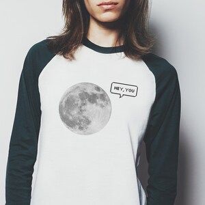 PRINTABLE Hey You, Full Moon Print, Vaporwave, Balloon Chat, Monochrome, Aesthetic, JPG, Millennials, Minimalist, Modern Minimal, BFF Gift