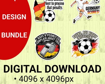 German Soccer Fan Digital Bundle - World Cup 2026 PNGs, Football Humor Clipart, Germany Game Day Graphics, Germany SVG Art