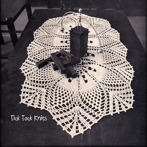 No.1092 Optics Table Centerpiece Crochet Pattern PDF - 1970's Vintage Japanese Doily Table Runner - Lace Thread Crochet - Coffee Tea Setting