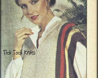 No.679 Crochet Pattern PDF For Women / Teens - Sideways Tabard Sweater Vest Tunic - Vintage 1970's Retro Boho Crochet Pattern
