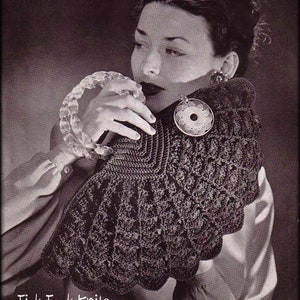 No.1050 Lady's 1940's Fan Fan Purse Crochet Pattern PDF - Vintage Women's Gathered Half Circle Handbag Retro Boho Teenage Girl Crochet Bag