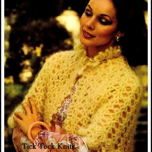 No.315 Crochet Capelet Pattern 1970's Vintage PDF - Women's Ruffle Collar Capelet - Retro Crochet Pattern - Instant Download