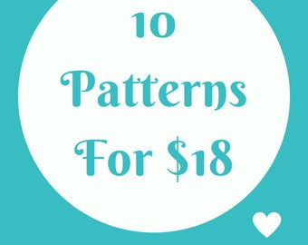 Any 10 Knitting, Crochet, Sewing, Quilting, Macrame, Embroidery, Cross Stitch, or Weaving Vintage PDF Patterns For 18 Dollars