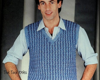 Men's Crochet Sweater Vest Pattern Sylas Sweater Vest - Etsy