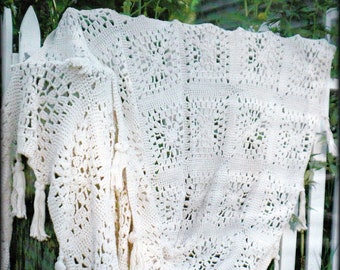 No.932 Grace Granny Squares Afghan Crochet Pattern PDF Vintage 1970's Retro - Blanket Bedspread Throw Sofa Bedroom Living Room