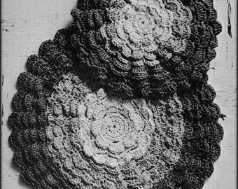No.993 Scalloped Bathroom Rug & Toilet Seat Cover Pattern PDF - Bath Mat - Vintage 1960's Retro Crochet Bath Rug - Digital Download