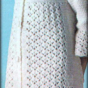 Crocheted Dressing Robe Pattern No.465 Crochet Pattern PDF - Women's Crochet Dressing Robe - Bathrobe ...