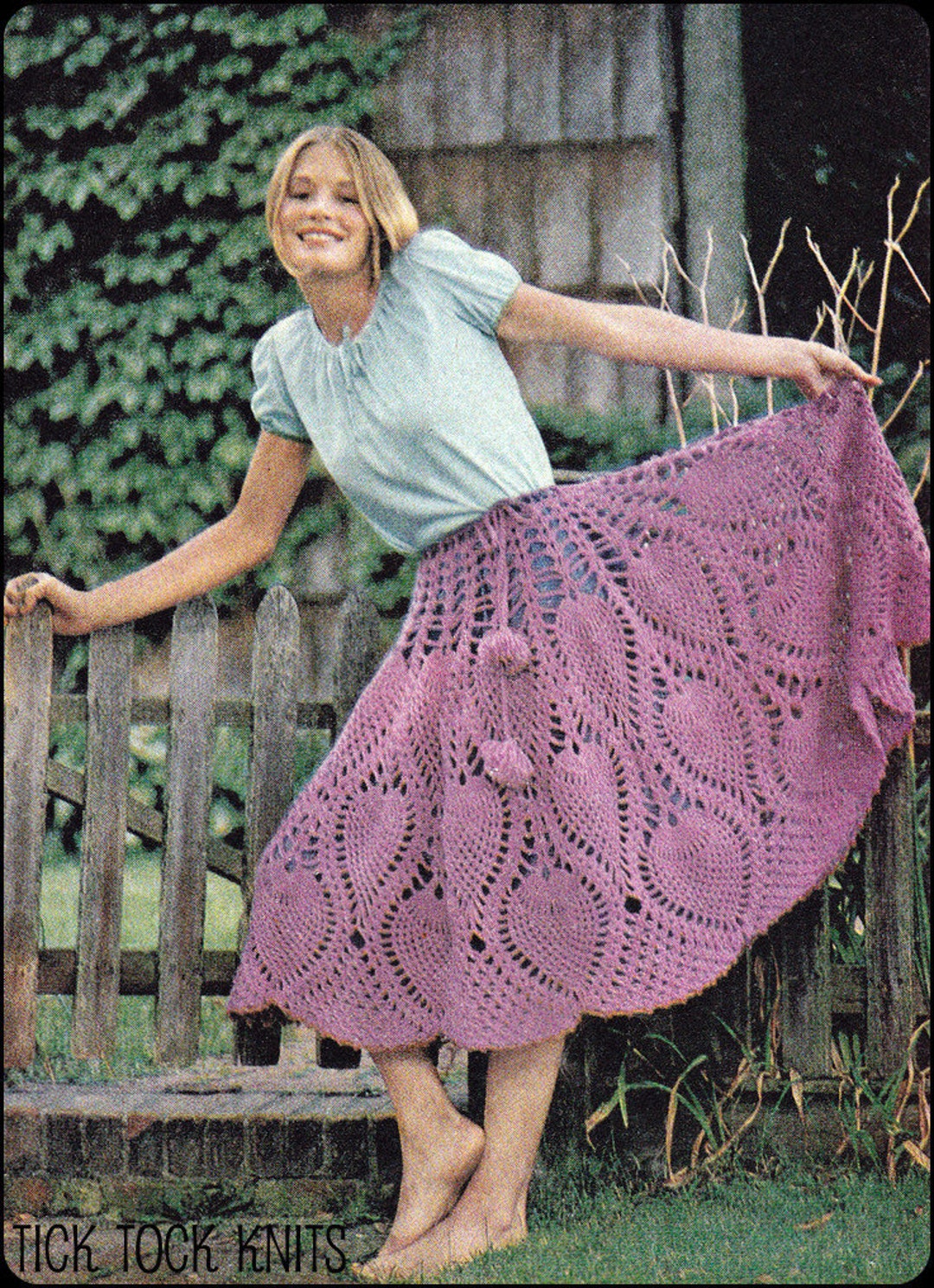 90’s vintage long Flower crochet skirt Vintage 90's Crochet Colorful Maxi Skirt Size S/XS - Etsy