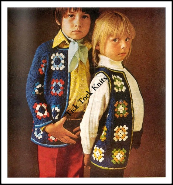 No.360 Crochet Pattern PDF Vintage Child's Granny Square 