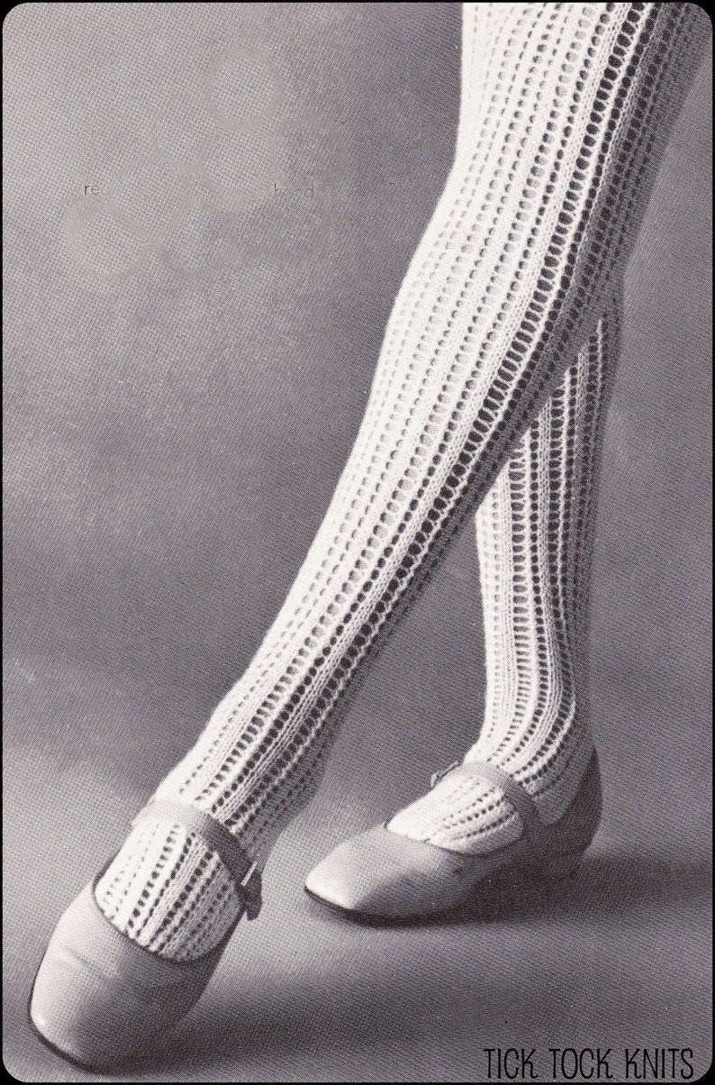 No.194 PDF Vintage Knitting Pattern Women's Thigh High Lace Stockings - Foot Sizes 8' - 11' - Instant Download 