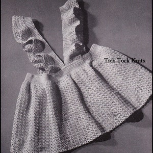 No.245 Baby Crochet Pattern PDF Vintage - Toddler Pinafore Skirt - Size 2, 3 Years - Retro Crochet Pattern - Instant Download