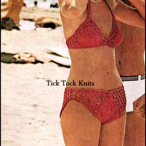 No.278 Crochet Pattern PDF Vintage - Women's Mesh Bikini - Summer Beach Wear - Retro Crochet Pattern - Instant Download