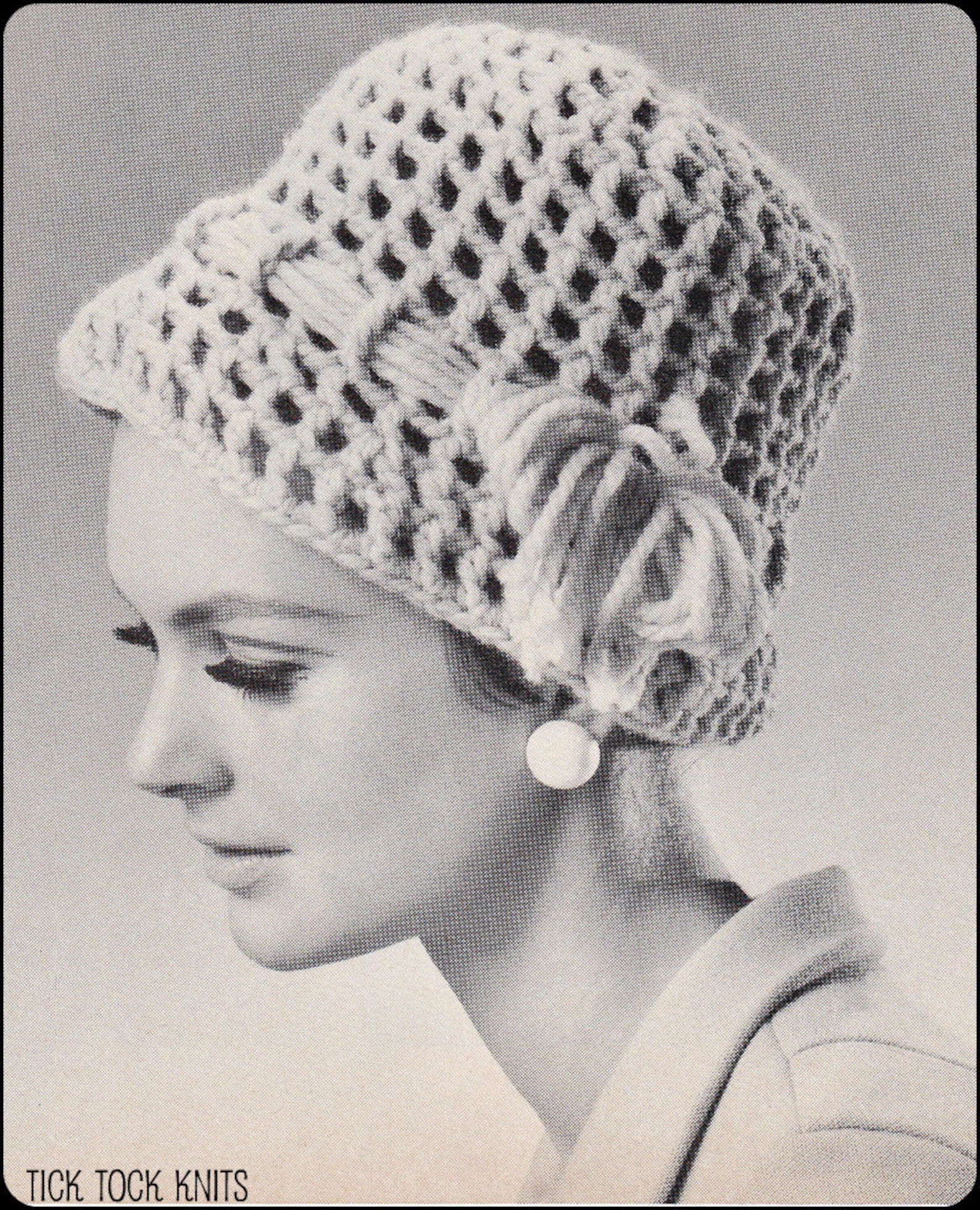 No.177 PDF Crochet Pattern Women's Merry Mod Cloche Hat Vintage 1960's