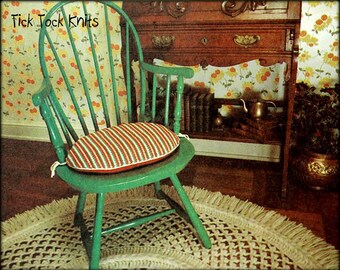No.960 Oval Chair Cushion Crochet Pattern PDF Vintage - Crocheted Chair Pad - Kitchen Living Room - Retro Crochet Pattern - Digital Download