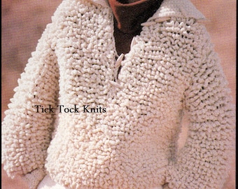 No.249 PDF Vintage Crochet Pattern Women's Monster Coat & Hat Pattern - 1970's Retro Crochet Pattern - Instant Download