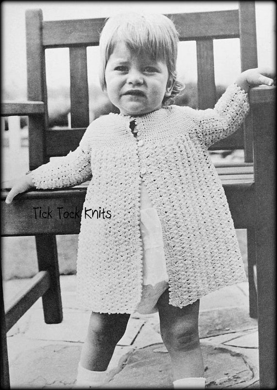 No.768 Baby Girl s Crochet Pattern PDF 1970 s Vintage Delicate Details Coat Baby Toddler Sizes 6 12 18 24 Months Etsy
