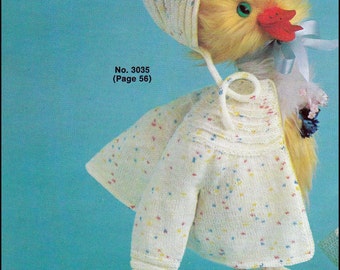 No.55 PDF Vintage Knitting Pattern For Infant's/Baby's Sweater, Bonnet, & Bootees in Quaker Stitch Rib, Size 6 Months - Instant Download