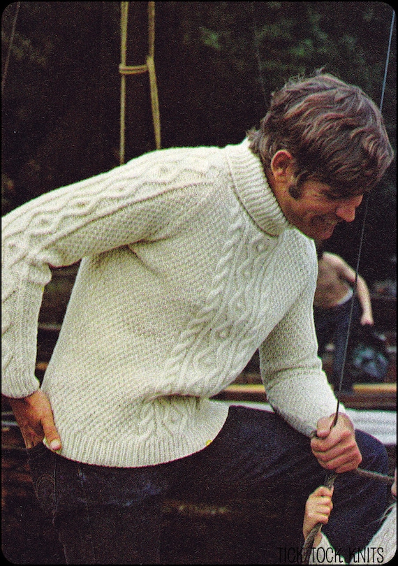 No.131 Men's Knitting Pattern PDF Vintage Nautical Aran | Etsy
