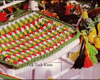 No.267 Crochet Pattern PDF Vintage - Crocheted Chair Pad - Chair Cushion - Retro Crochet Pattern - Instant Download