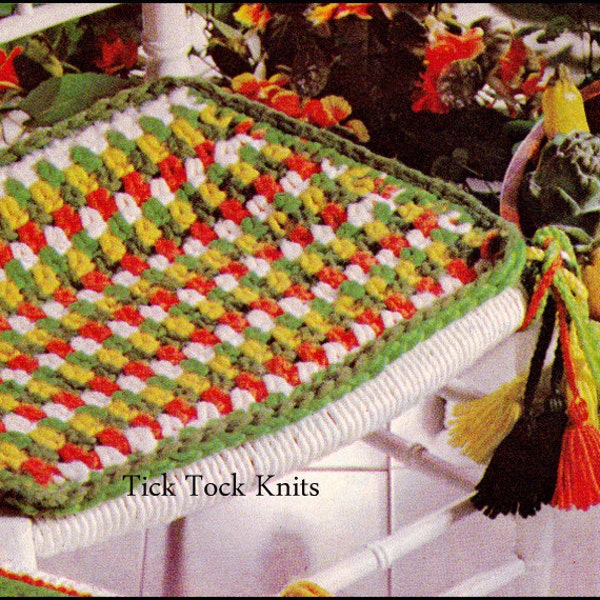 No.267 Crochet Pattern PDF Vintage - Crocheted Chair Pad - Chair Cushion - Retro Crochet Pattern - Instant Download