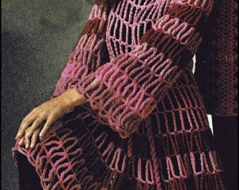 No.140 PDF Vintage Crochet Pattern Women's Unusual Cage Dress - 1960's - Instant Download - Bust Sizes 32.5", 34", 36", 38"