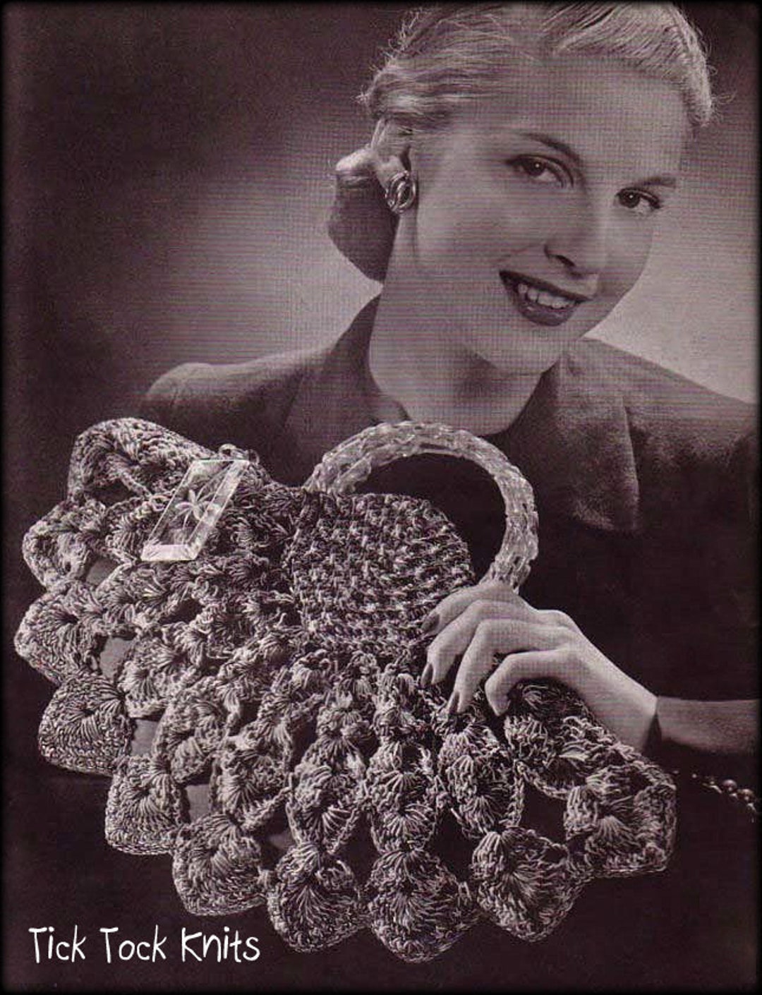 No.1052 Lady's 1940's Limelight Purse Crochet Pattern 