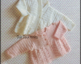 No.584 Baby Girl Crochet Pattern PDF Vintage - Variations Baby Cardigan Sweater Jacket - 2 Variations - Size 18 to 24 months