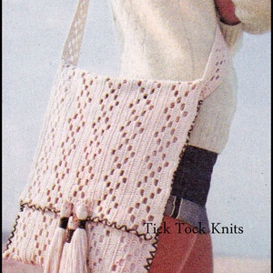 No.265 Crochet Pattern Vintage PDF - Peekaboo Shoulder Bag - 1970's Retro Crochet Pattern - Instant Download