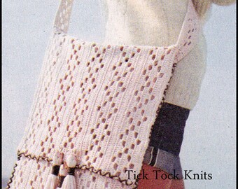 No.265 Crochet Pattern vintage PDF - Peekaboo Shoulder Bag - 1970's Retro Crochet Pattern - Instant Download