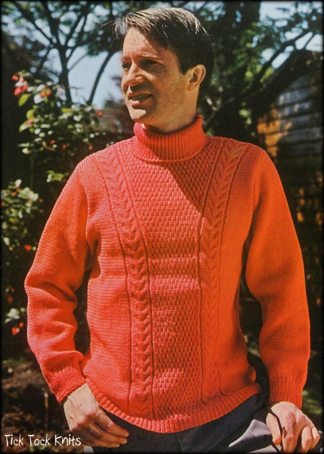 No.1290 Centered Sweater for Men Knitting Pattern PDF - Etsy
