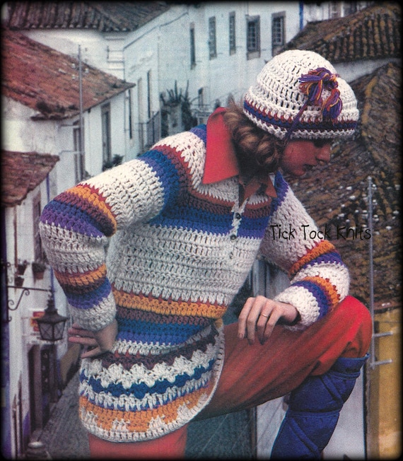 No.595 Patr n de su ter de crochet para mujer PDF Vintage Su ter y