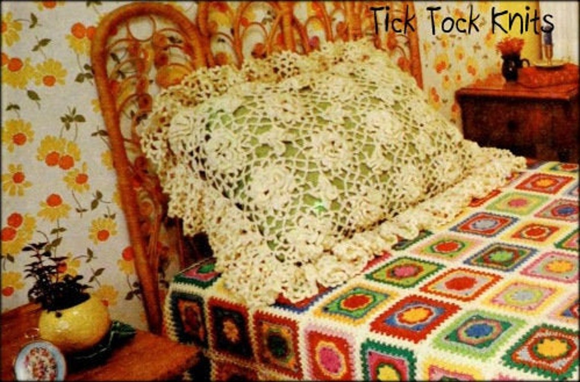 No.941 Irish Crochet Pillow Sham Pattern PDF 1970's Etsy