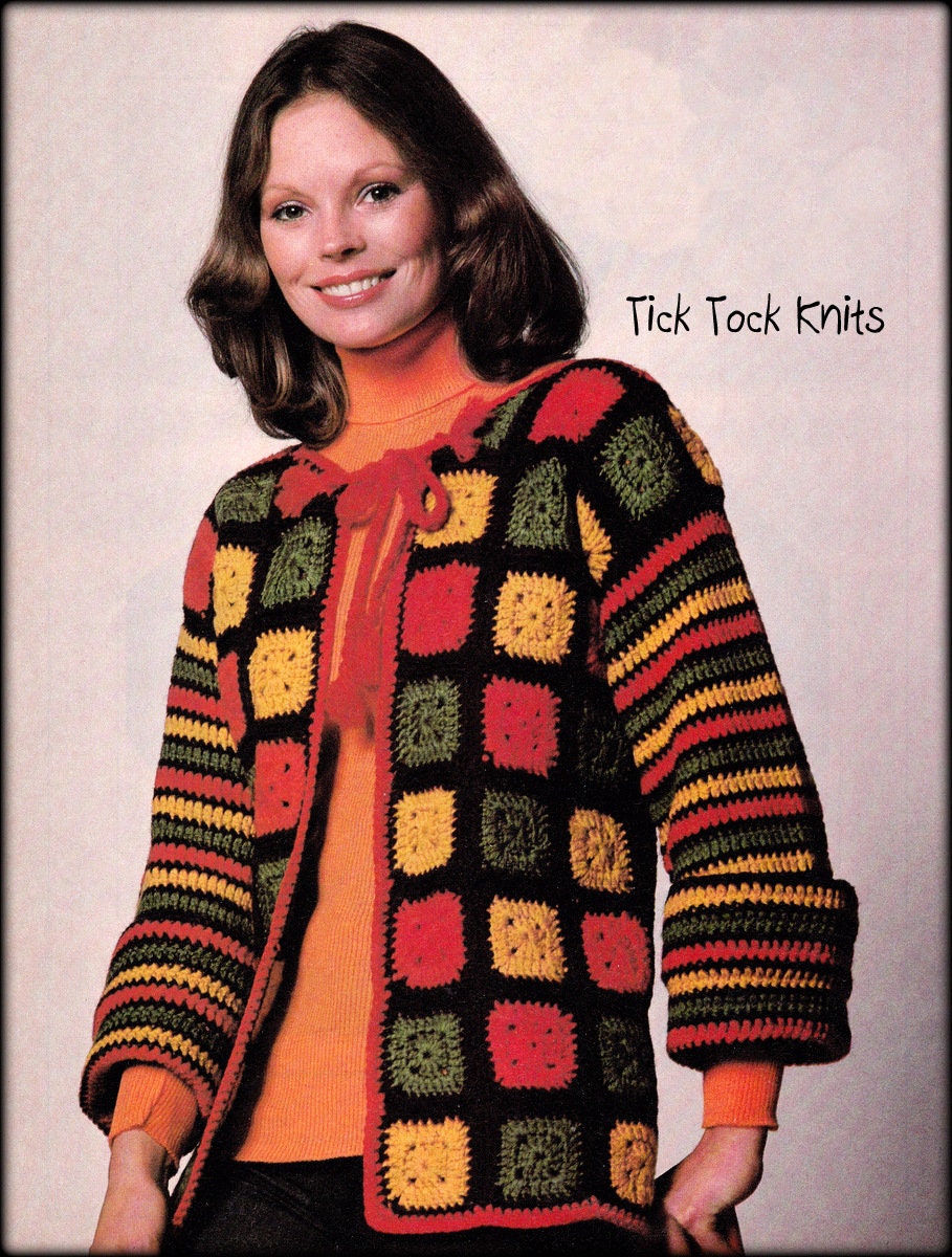No.443 Crochet Pattern PDF Vintage Women's Granny Square
