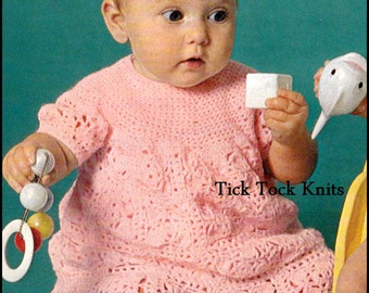 No.388 Baby Crochet Pattern PDF Vintage - Motif Dress - Size 12 to 18 months - Baby Dress Crochet Pattern 1970's